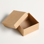 Набор коробок 5в1 "Крафт однотонный" 12 х 12 х 9 - 6 х 6 х 3 см - Фото 2