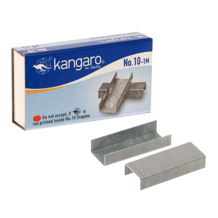 Скобы для степлера Kangaro №10, стальные, 1000 штук - Фото 1