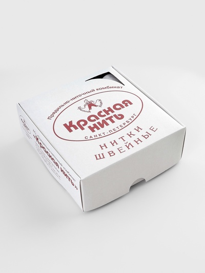 Нитки 40ЛШ, 200 м, белые №001
