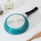 Сковорода Colibri, d=18 см, пластиковая ручка, антипригарное покрытие, цвет голубой - Фото 6