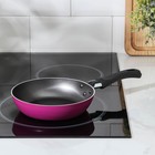 Сковорода Colibri, d=16 см, пластиковая ручка, антипригарное покрытие, алюминий, розовая - Фото 5