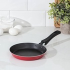 Сковорода блинная Colibri, d=18 см, пластиковая ручка, антипригарное покрытие, цвет красный - Фото 6