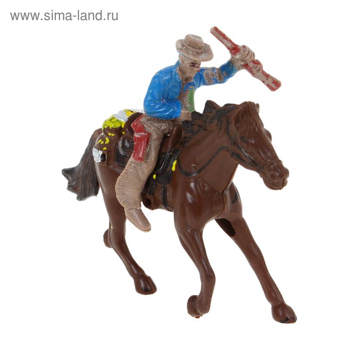 Фигурка ковбоя "Джонни", с конем, МИКС - Фото 1