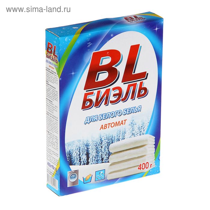 Стиральный порошок BL(Биэль) для белого белья автомат 400гр - Фото 1
