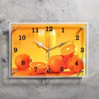 Часы настенные, серия: Кухня, "Апельсины и бокал", 25х35  см - фото 2843829