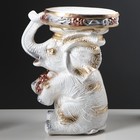 Подставка декоративная "Сидящий слон", белая, 42 см - Фото 5