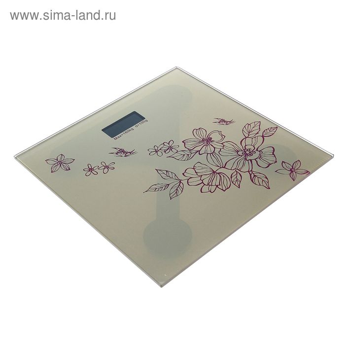 Весы "Цветы" напольные, электронные, до 180 кг, бронза - Фото 1