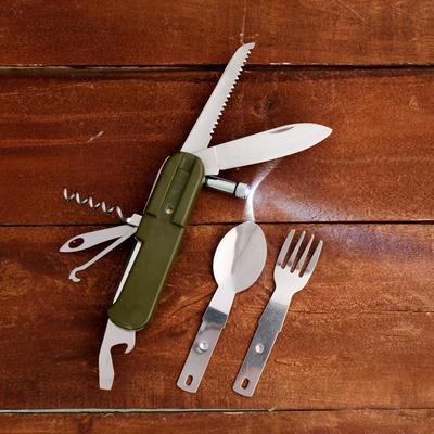 Набор туриста «Лесник» 9 в 1, в чехле, с фонариком