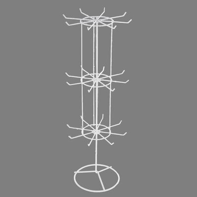 Вертушка, 3 яруса по 8 крючков, белая, 16×16×61