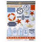 Бумага для творчества "Морские плашки", односторонняя, 21 х 29,7 см, 80 г/м2 - Фото 1