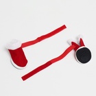 Ботинки для животных«Кристмес», набор 4 шт., размер 5 (подошва 6×5 см), красные - Фото 5