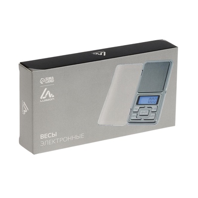 Весы электронные Luazon LVU-02, до 200 г, портативные, серые