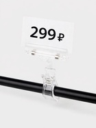 Ценникодержатель с зажимом, d=2 см, 8×2.7×10.6 см, прозрачный - Фото 2