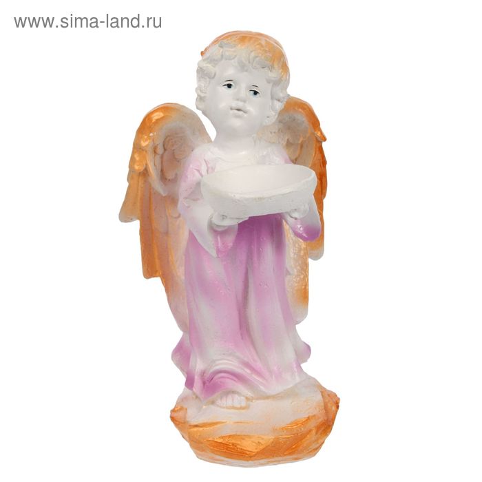 Фигура "Ангел с чашей" стоя Цветной 18х18,5х36см - Фото 1