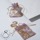 Мешочек подарочный «Розы золотистые», 7×9 см, фиолетовый - Фото 5