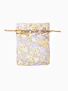 Мешочек подарочный «Розы золотистые», 7×9 см, фиолетовый - Фото 3