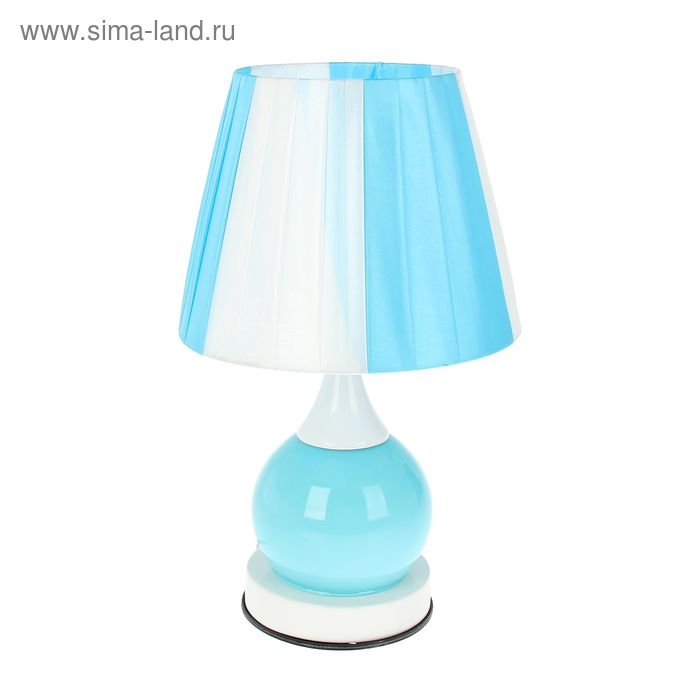 лампа настольная "Тиана" голубая E27/G04 2 режима 21х35 см - Фото 1