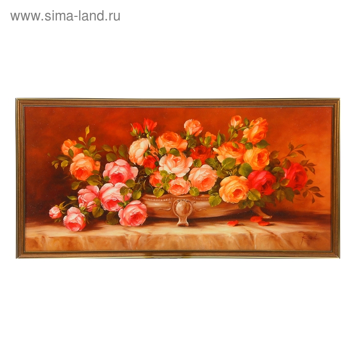Картина "Венецианские розы"  33х70см - Фото 1
