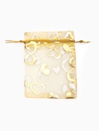 Мешочек подарочный «Сердечки», 7×9, фасовка 100 шт., цвет золотой - Фото 3