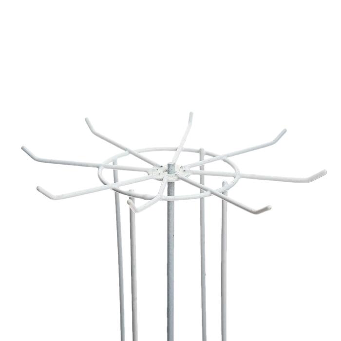 Вертушка, 2 яруса по 8 крючков, 13×13×40 см, цвет белый - фото 1887666019