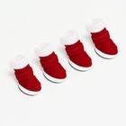 Ботинки "Кристмес", набор 4 шт, размер 4 (подошва 5,5 х 4,5 см), красные - фото 8265200