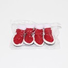 Ботинки "Кристмес", набор 4 шт, размер 4 (подошва 5,5 х 4,5 см), красные - фото 8265205