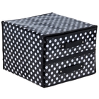 Короб для хранения «Горошек», 2 выдвижных ящика (4 и 9 ячеек), 30×30×22 см, цвет чёрно-белый - Фото 1