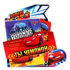 Набор: фоторамка + фотоальбом на 36 фото с наклейками "Наш герой", Тачки - Фото 2