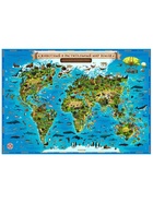 Карта Мира интерактивная, для детей «Животный и растительный мир Земли», 101×69 см, ламинированная - Фото 2