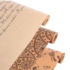 Бумага упаковочная крафт "Вокруг света, Письмо Татьяны, огурцы коричневые", 0,7 х 10 м, набор 3шт - Фото 1