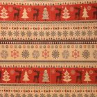 Бумага упаковочная крафт "Скандинавский узор" красный 0,6 х 10 м - Фото 2