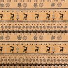 Бумага упаковочная крафт "Скандинавский узор" коричневый 50 х 70 см - Фото 2