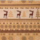 Бумага упаковочная крафт "Скандинавский узор" коричневый 0,6 х 10 м - Фото 2