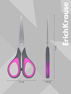 Ножницы ErichKrause Standard+, 17 см, с улучшенной двойной заточкой, ручки с противоскользящими резиновыми вставками, МИКС - Фото 3