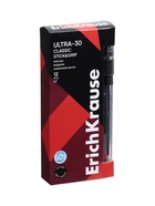 Ручка шариковая ErichKrause ULTRA-30, игольчатый узел 0.7 мм, чернила чёрные, резиновый держатель, длина линии письма 2000 метров 1241268 - фото 8806165