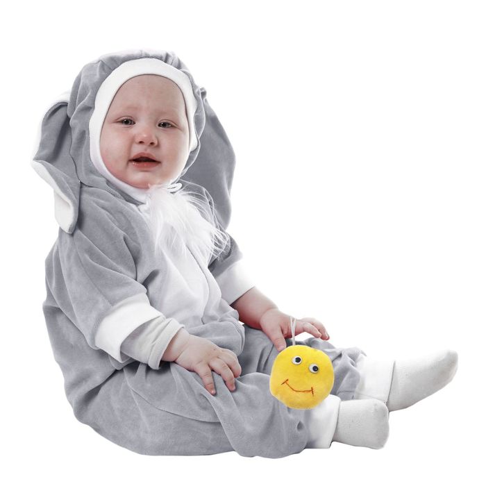 Карнавальный комбинезон для самых маленьких «Зайка серый» с игрушкой, велюр, пушок и хвостик, рост 68-92 см, виды МИКС - Фото 1