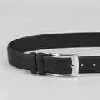 Ремень мужской, рептилия мелкая, пряжка - металл, ширина - 4 см, цвет черный - Фото 2