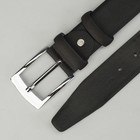 Ремень мужской, рептилия мелкая, пряжка - металл, ширина - 4 см, цвет черный - Фото 3