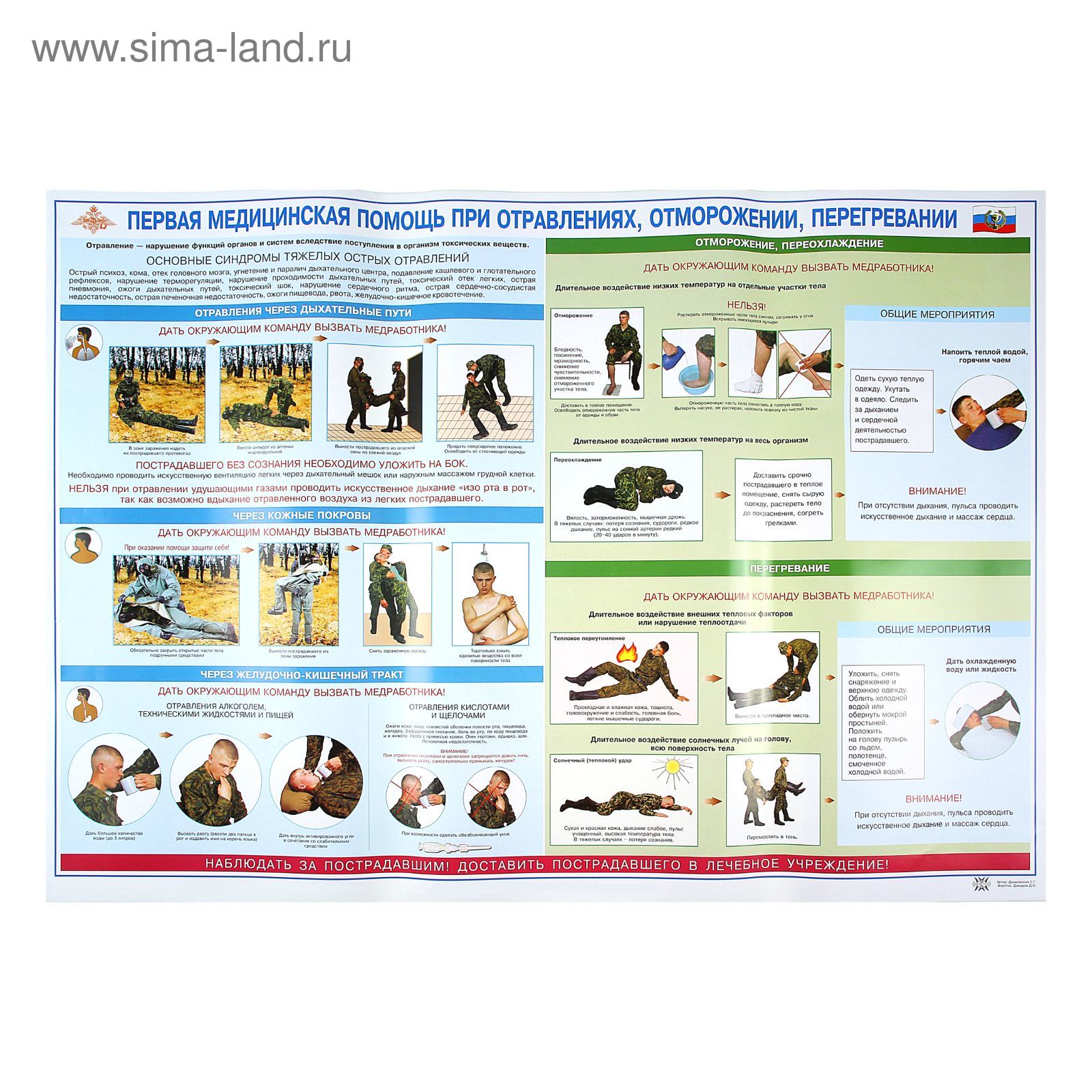 Комплект плакатов Первая медицинская помощь, (6 шт.): купить для школ и ДОУ с до