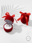 Футляр бархатный под кольцо/серьги «Подарочек», 5×5×6, цвет красный, вставка белая - Фото 6