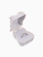 Футляр под кольцо, серьги «Мишка», бархатный, 4.5×5×3.5 см, белый - Фото 2