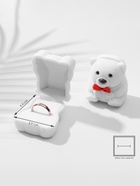 Футляр новогодний под кольцо "Мишка" 5*4,5, цвет белый - фото 809432912