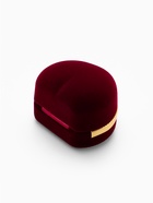 Футляр под кольцо, серьги «Сердце», бархатный, 4×5 см, бордовый с золотом - Фото 4