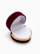 Футляр под кольцо, серьги «Сердце», бархатный, 4×5 см, бордовый с золотом - Фото 6