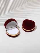 Футляр под кольцо, серьги «Сердце», бархатный, 4×5 см, бордовый с золотом - Фото 8