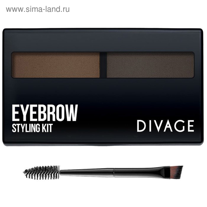 Набор для моделирования формы бровей Divage Eyebrow Styling, тон № 02 - Фото 1