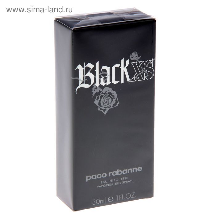 Туалетная вода Paco Rabanne Black XS, 30 мл - Фото 1