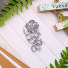 Брошь «Цветы» фиалки, цвет сиреневый с зелёным в золоте - Фото 2