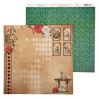 Бумага для скрапбукинга В стране чудес "Карты" 29.5 х 29.5 см 180 г/м - Фото 1