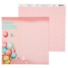 Бумага для скрапбукинга Ми-Ми-Мишки "Прекрасный день" 29.5 х 29.5 см 180 г/м - Фото 1